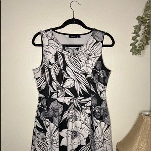 Black & White Floral Dress